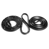 1968-1972 Chevelle Molded Front Door Seal Weatherstrip With Clips, 2 Door Sedan Image