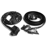 1973-1977 El Camino Molded Front Door Seal Weatherstrip With Clips, 2 Door Coupe Image