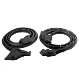 1978-1980 Cutlass Molded Front Door Seal Weatherstrip With Clips, 2 Door Coupe Image