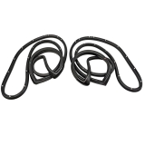 1978-1987 Grand Prix Molded Rear Door Seal Weatherstrip With Clips, 4 Door Sedan Image