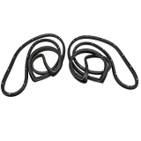 1978-1983 Malibu Molded Rear Door Seal Weatherstrip With Clips, 4 Door Sedan Image