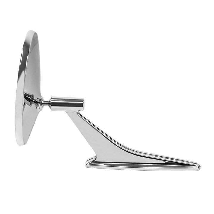 1966-1967 Chevelle Round Side View Mirror Kit, Without Bowtie