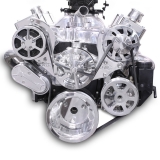 EMS S-Drive Plus Serpentine Pulley System, Plastic PS Reservoir, Small Block, Polished Image