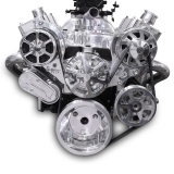 EMS S-Drive Plus Serpentine Pulley System, Remote Reservoir, Small Block, Clear Anodized Image