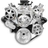 EMS S-Drive Plus Serpentine Pulley System, Remote Reservoir, Small Block, Raw Machined Image