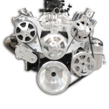 EMS S-Drive Plus Serpentine Pulley System, Billet PS Reservoir, Big Block, Raw Machined: MS107-13BM Image