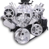 EMS S-Drive Plus Serpentine Pulley System, Plastic PS Reservoir, Big Block, Clear Coat Image