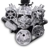 EMS S-Drive Plus Serpentine Pulley System, Remote Reservoir, Big Block, Polished: MS107-13RP