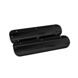 1964-1977 Chevelle Eddie Motorsports Billet Chevy LS Coil Covers, No Oil Filler Cutout, Gloss Black Anodized Image