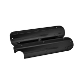 1964-1977 Chevelle Eddie Motorsports Billet Chevy LS Coil Covers, w/ Oil Filler Cutout, Gloss Black Anodized Image