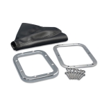 Eddie Motorsports Smooth Billet Shifter Bezel Kit - Bezel, Boot, Mount - Black Anodized Image