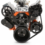 EMS Big Block Raven S-Drive Plus 8Rib Serpentine System, No AC, Remote Res, Matte Black Finish Image