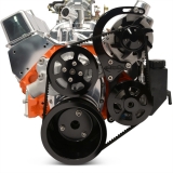 EMS Chevy Small Block Raven V-Drive Kit, No AC, Plastic PS Res, Gloss Black Fusioncoat Image