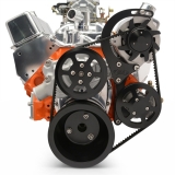 EMS Chevy Small Block Raven V-Drive Kit, No AC, Remote Res, Gloss Black Anodized: MS118-32RMB Image