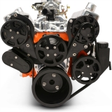 EMS Small Block Raven S-Drive 6Rib Serpentine System, Plastic PS Res, Matte Black Finish Image