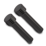 Eddie Motorsports 1970-1977 Monte Carlo Grooved Door Lock Knobs - Black Anodized Image