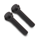 Eddie Motorsports 1962-1979 Nova Radiused Door Lock Knobs - Black Anodized Image