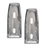 Eddie Motorsports 1966-1967 Nova Billet Tail Light Bezels, Polished Image