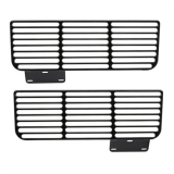 Eddie Motorsports 1967-1968 Camaro Valance Air Vents, Gloss Black Anodized Image