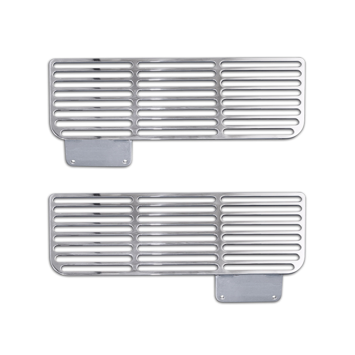 Eddie Motorsports 1967-1968 Camaro Valance Air Vents, Clear Anodized: MS275-53CA