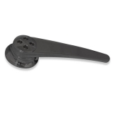 Eddie Motorsports 1964-1977 El Camino Smooth Interior Door Handles, Black Anodized Image