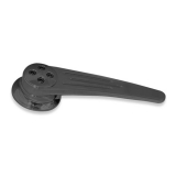 Eddie Motorsports 1967-2002 Camaro Ball Milled Interior Door Handles, Black Anodized Image