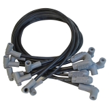 1962-1979 Nova MSD Race Tailored Super Conductor Spark Plug Wire Set, BBC HEI Tower Cap Black Image