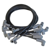 1964-1987 El Camino MSD Super Conductor Spark Plug Wire Set, 71-74 SBC w- HEI Tower Cap, Black Image