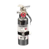 Eddie Motorsports Chrome Small 1lb. Fire Extinguisher Image