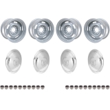 1970-1972 Monte Carlo Rally Wheel Kit 14 X 6 Kit With Police Style Cap With Bow Tie Image