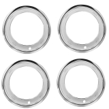 1964-1977 Chevelle Rally Wheel Trim Rings Kit 15 X 8 With Bowtie 3.25 Inch Deep Image