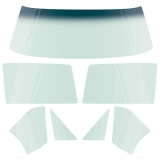 1967-1967 Camaro Convertible 7 Piece Glass Kit Light Green Tint Image