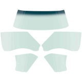 1968-1969 Camaro Convertible 5 Piece Glass Kit Light Green Tint Image