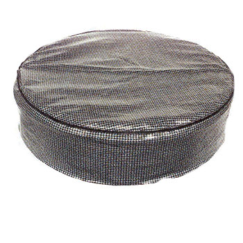 1966-1967 Chevrolet Spare Tire Cover 14 Inch Gray Houndstooth