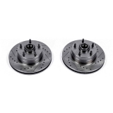 1967-1972 Chevelle Powerstop Front Evolution Drilled & Slotted Rotors - Pair Image