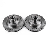 1970-1978 Camaro Front Evolution Drilled & Slotted Rotors - Pair Image