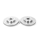 2016-2021 Camaro Front Evolution Drilled & Slotted Rotors - Pair Image