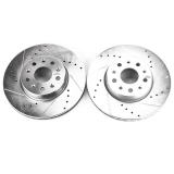 2016-2021 Camaro Front Evolution Drilled & Slotted Rotors - Pair Image