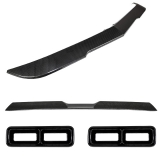 1968 Camaro Pro Touring Front & Rear Spoiler Kit Carbon Look With Black Tail Lamp Bezels Image