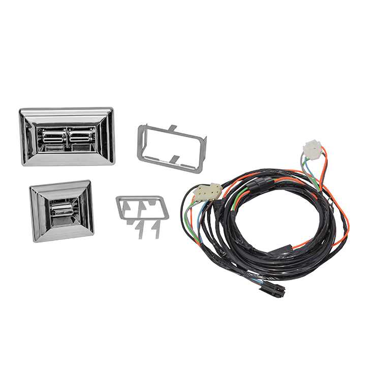 1969 Chevelle Front Power Window Retrofit Kit, Chrome Door Mounted Switches