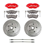 1973-1977 El Camino Factory Front Disc Brake Upgrade Kit, Red Wilwood Calipers Image