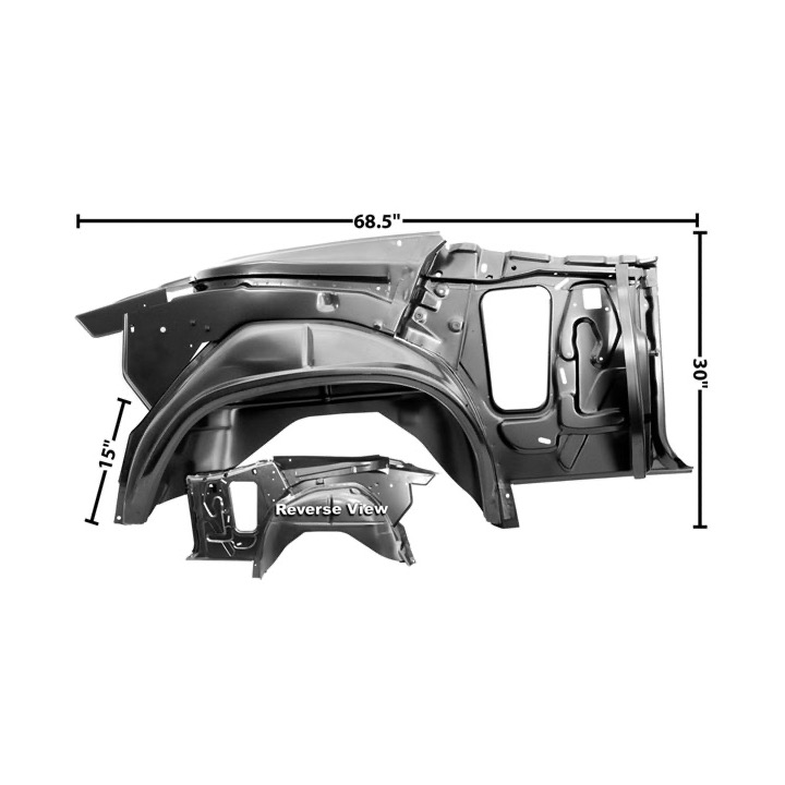 1970-1972 Chevelle Convertible Quarter Panel And Door Frame Assembly Right Side