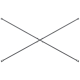 1982-1992 Camaro Radiator Opening X Brace, Cross Brace Set Image