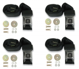 1967-1981 Camaro GM Push Button Lap Seat Belt Set Black Image