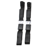 1964-1967 Chevelle GM Restoration Fisher Coach Non-retractable Shoulder Harnesses and Buckles, Black Image