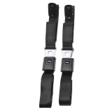 1964-1967 El Camino Standard Fisher Coach Non-retractable Shoulder Harnesses and Buckles, Black Image