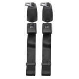 1964-1967 Chevelle OE Style Fisher Coach Front Seat Belts, Pair, Black Image