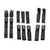 1968-1972 Nova OE Style Seat Belt Full Set With Shoulder Harness Black Image