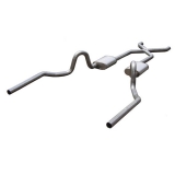 1964-1972 Chevelle Pypes Exhaust System 2.5 Inch X-Pipe, 18 Turbo Pro Mufflers - 409 Stainless