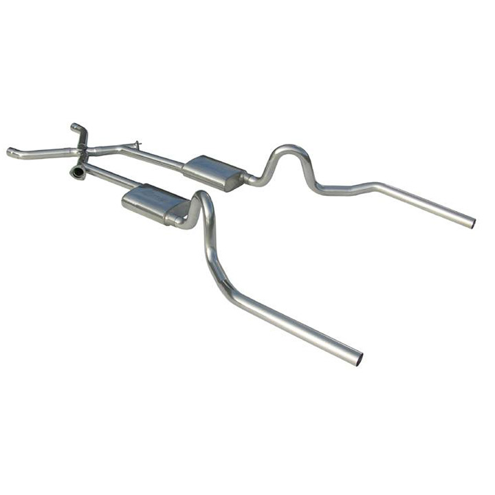 1964-1972 Chevrolet Pypes Exhaust System 2.5 Inch X-Change, 18 Turbo Pro Mufflers - 409 Stainless